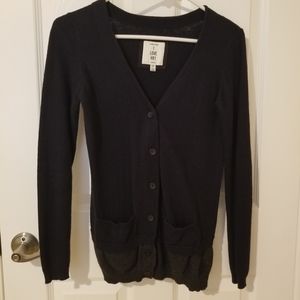 Navy gray cardigan